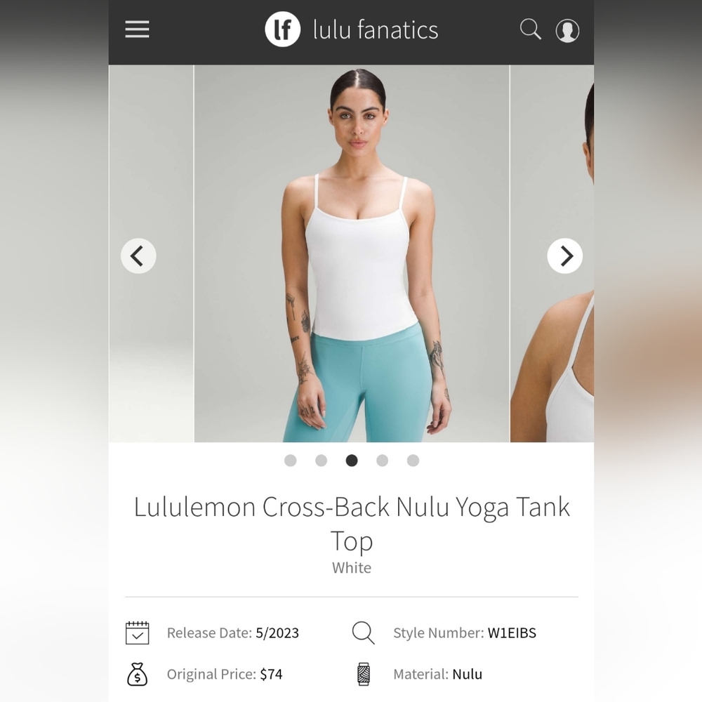 Lululemon Cross-Back Tank Top